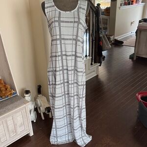 LuLaRoe Black and White Checkered Maxi Dress